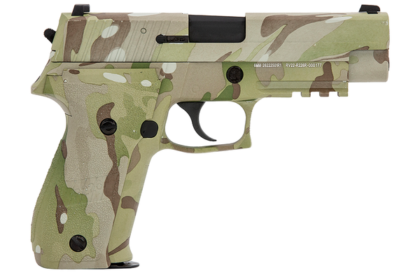 Raven R226 HYDRO Gas Blowback Airsoft Pistol with Rail in Full Camouflage
