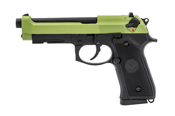Raven R9 Replica M92 Gas Blowback Airsoft Pistol in Black & Green