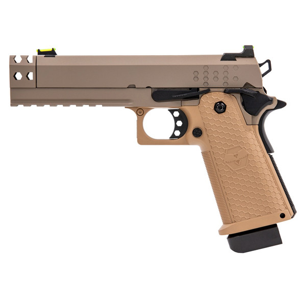 Raven HEX-Comp Gas Blowback Airsoft Pistol in Desert Tan