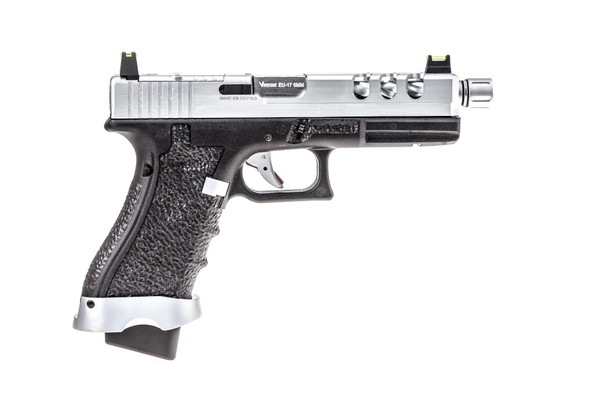 Vorsk EU17 Vented Gas Blowback Airsoft Pistol in Chrome