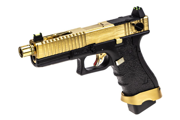 Vorsk EU18 Tactical Gas Blowback Airsoft Pistol in Gold