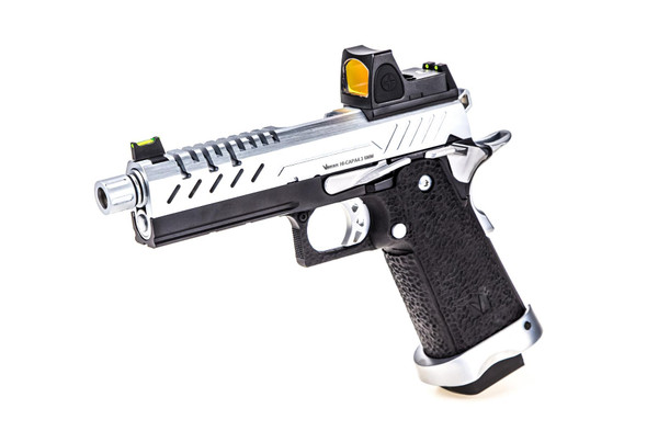 VORSK HI-Capa 4.3 GBB Pistol in Black & Chrome With BDS Sight