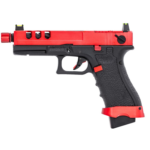 Vorsk EU8 Vented Gas Blowback Airsoft Pistol in Red & Black