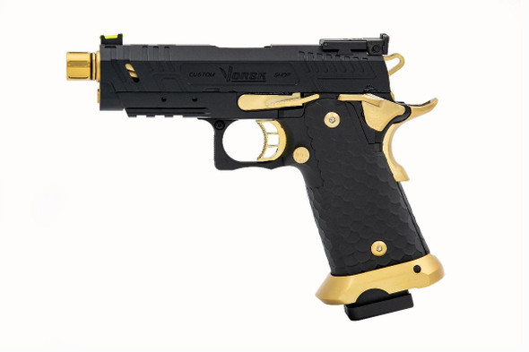 Vorsk CS Hi Capa Vengeance Compact Gas Blowback Airsoft Pistol in Gold & Black