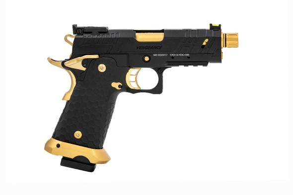 Vorsk CS Hi Capa Vengeance Compact Gas Blowback Airsoft Pistol in Gold & Black