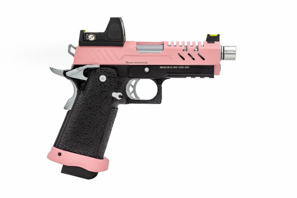 Vorsk Hi-Capa 3.8 Pro Gas Blowback Airsoft Pistol in Pink With BDS Sight