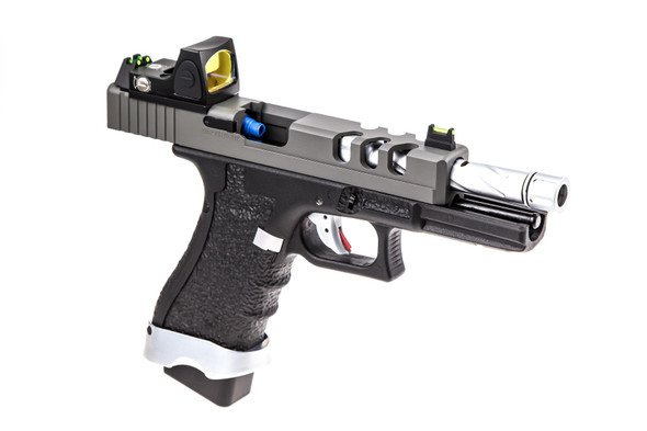 VORSK EU17 Tactical Gas Blowback Pistol with BDS Sight in Grey & Black