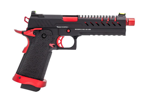 Vorsk Hi-Capa 5.1 Red Match GBB Airsoft Pistol in Black & Red
