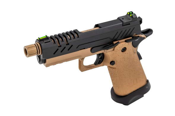 Vorsk CS Hi-Capa 3.8” Vengeance GBB Pistol - (Desert Tan & Black)