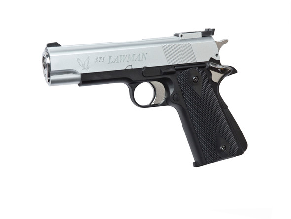 ASG STI® Lawman Non Blowback Gas Airsoft Pistol in Dual Tone Silver/Black