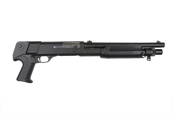 CYMA CM361 M870 Benelli M3 Super 90 Tri-Shot Airsoft Shotgun in Black