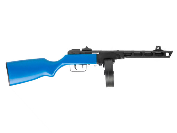 Snow Wolf PPSH AEG Airsoft Rifle with Dual Magazine in Blue