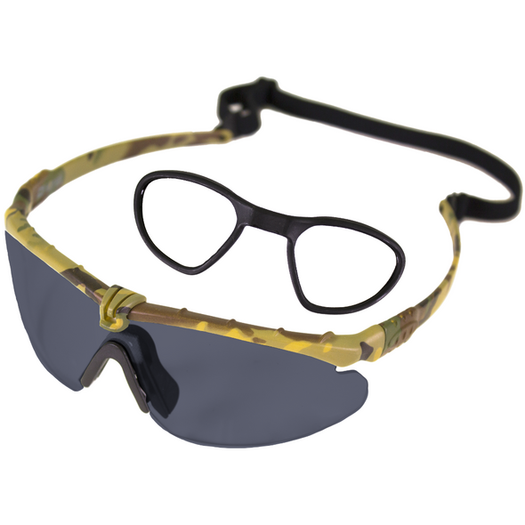 Nuprol Battle Pro’s Anti-Fog Protective Eyewear with Insert in Camo Frame / Smoked Lens
