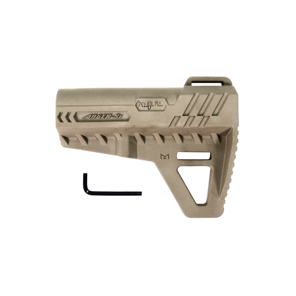 Anger S2 Buttstock Airsoft Rifle Stock in Dark Earth