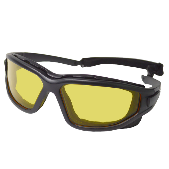 Nuprol Defence Pro Anti Fog Airsoft Safety Goggles in Black Frame/Yellow Lens