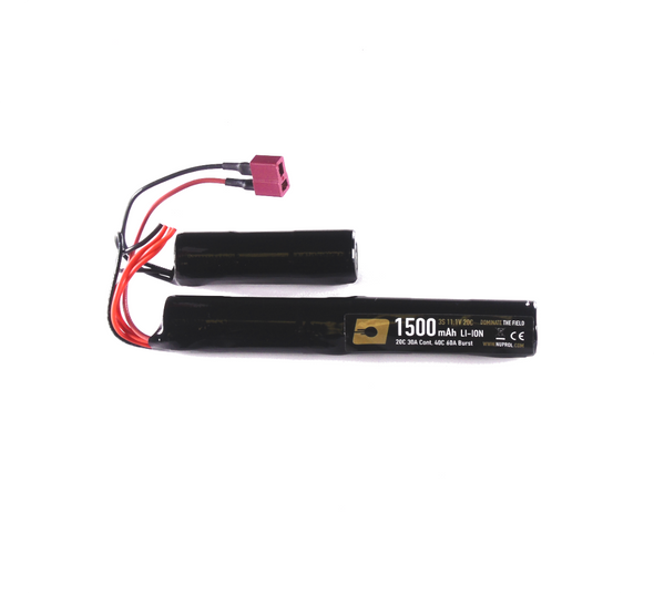 Nuprol 11.1V 1500mAh 20C Lithium-ion Nunchuck Airsoft Battery with Deans Connector