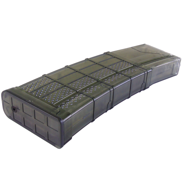 Nuprol L Mag Extended Mid Cap 140 Rounds Airsoft Rifle Magazine in Smoked Green