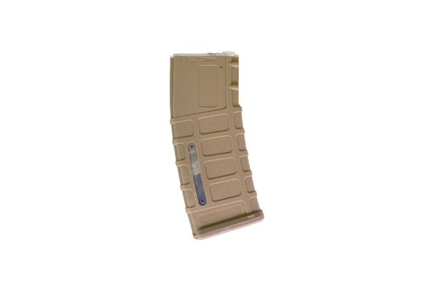 Nuprol Window P-Mag Hi Cap 350 Rounds Airsoft Rifle Magazine in Desert Tan