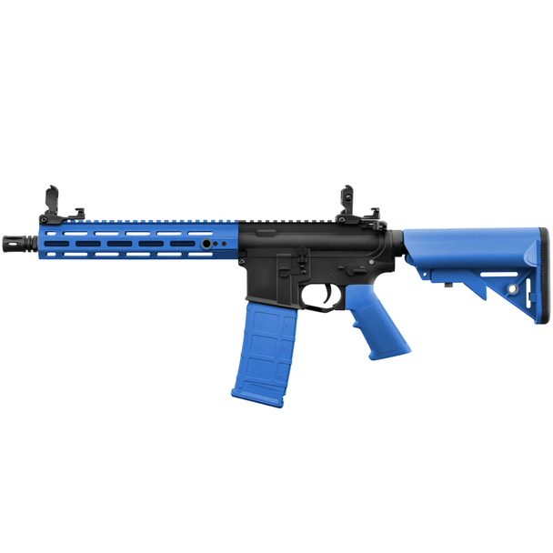 Nuprol Delta Pioneer Nomad AEG Rifle (10") with Adjustable Crane Stock in Blue