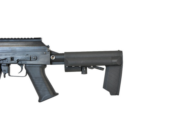 LCT Airsoft LTS 13.5" Keymod Replica AK AEG Rifle with Adjustable Sliding Stock in Black