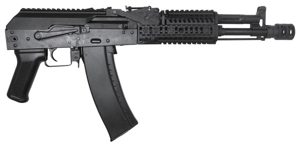 LCT Airsoft ZK 104 Stamped Steel AK AEG Rifle with Adjustable Folding Stock in Black