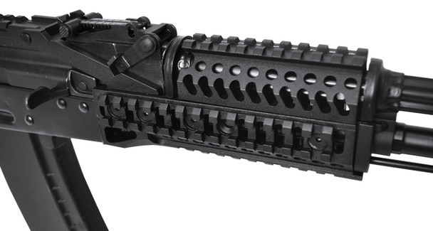 LCT Airsoft ZK 104 Stamped Steel AK AEG Rifle with Adjustable Folding Stock in Black