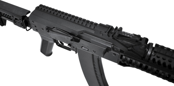 LCT Airsoft ZK 104 Stamped Steel AK AEG Rifle with Adjustable Folding Stock in Black