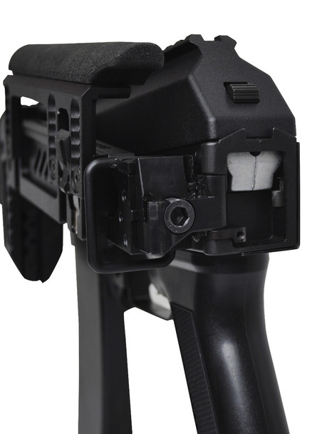 LCT Airsoft ZK 104 Stamped Steel AK AEG Rifle with Adjustable Folding Stock in Black