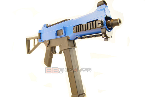 Double Eagle M89 UMP 45 Electric Airsoft Submachine Gun in Blue/Black