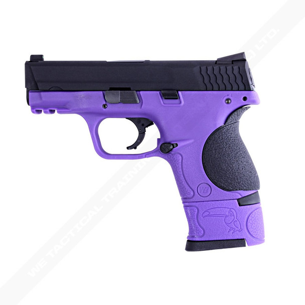 WE Little Bird 3.8 M&P GBB Airsoft Pistol in Purple (2x Mag Version)