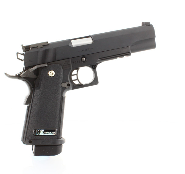 WE Tech Hi-Capa 5.1 R Version Gas Blowback Airsoft Pistol in Black