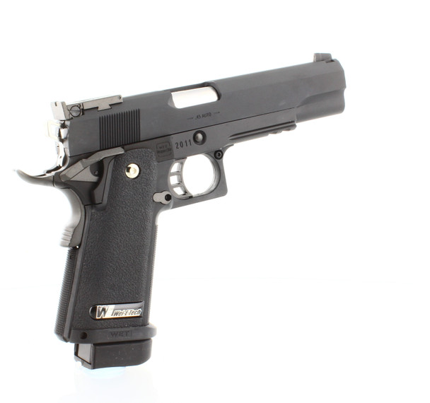 WE Tech Hi-Capa 5.1 R Version Gas Blowback Airsoft Pistol in Black