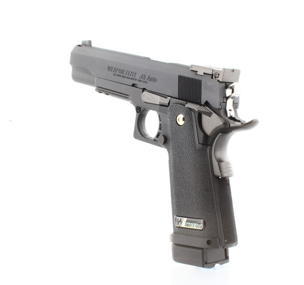 WE Tech Hi-Capa 5.1 R Version Gas Blowback Airsoft Pistol in Black