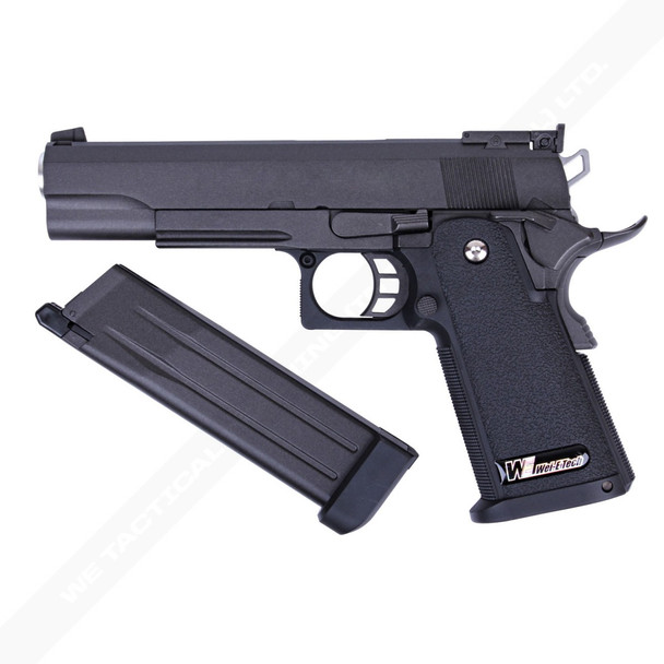 WE Tech Hi-Capa 5.1 R Version Gas Blowback Airsoft Pistol in Black