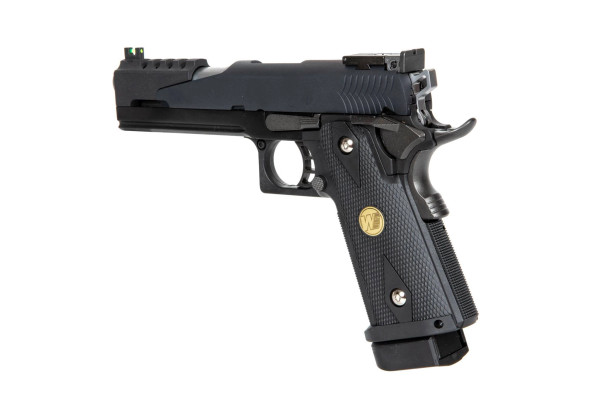 WE Tech Hi-Capa Dragon 5.1 B Series Gas Blowback Airsoft Pistol in Black