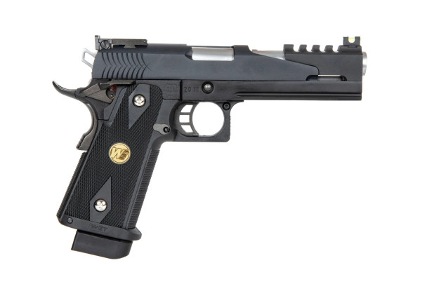 WE Tech Hi-Capa Dragon 5.1 B Series Gas Blowback Airsoft Pistol in Black