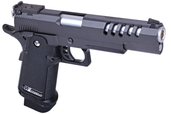 WE HI CAPA 5.1K Model Replica Full Metal Gas Blowback Airsoft Pistol in Black (Auto)