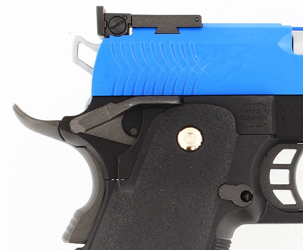 WE Tech H-Capa 5.1 K-Version Lightened Gas Blowback Airsoft Pistol in Two Tone Blue