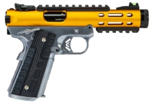 WE Tech GALAXY 1911 Series GBB Pistol in Silver & Gold