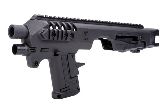 CAA Airsoft MICRO RONI G5 Pistol-Carbine Conversion for P320 M17 & M18 in Tactical Black