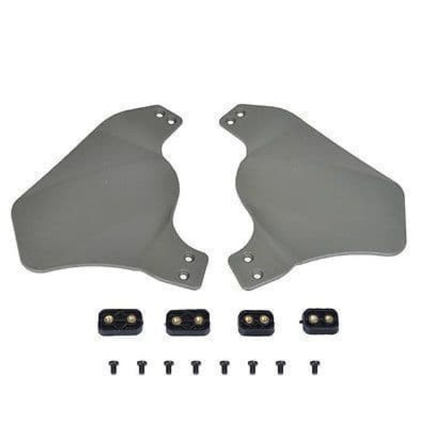 nHelmet Airsoft Helmet Rail Mounted Side Protector Covers in Black