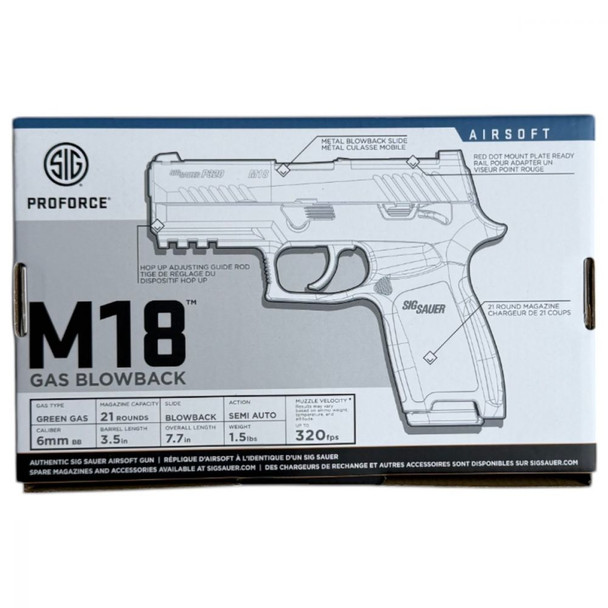 SIG Air x SIG Sauer ProForce M18 Gas Blowback Airsoft Pistol in Desert Tan