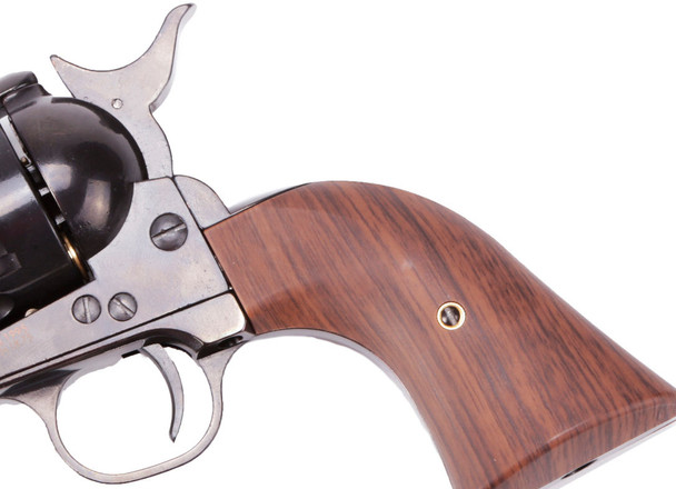 King Arms SAA .45 Peacemaker Airsoft Revolver Long in Electroplating Black