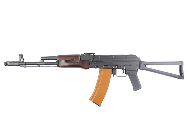 Double Bell AKS-74N AEG Airsoft Rifle Folding Stock in Real Wood & Metal Double Bell AKS-74N AEG Airsoft Rifle Folding Stock in Real Wood & Metal