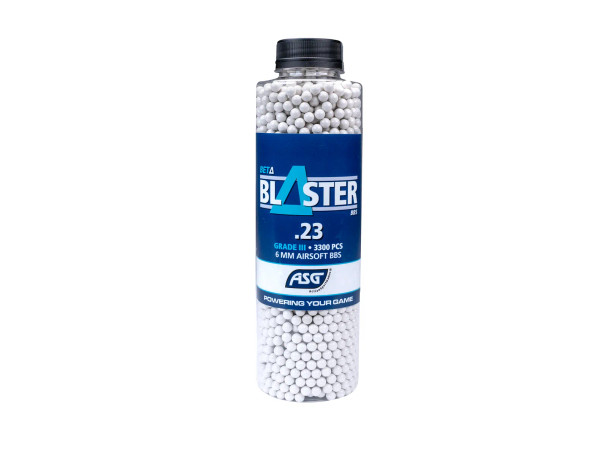 ASG Beta Blaster Airsoft BB Pellets 3300 x 0.23g in Bottle (White)