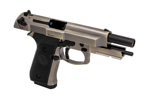 Vorsk VM9 Osiris Gas Blowback Airsoft Pistol in Brushed Aluminium Vorsk VM9 Osiris Gas Blowback Airsoft Pistol in Brushed Aluminium