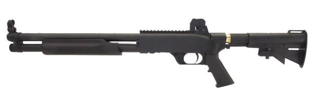 APS Paintball Marker Pump Action Co2 Powered Airsoft Shotgun - 0.68 Cal (16") in Black
