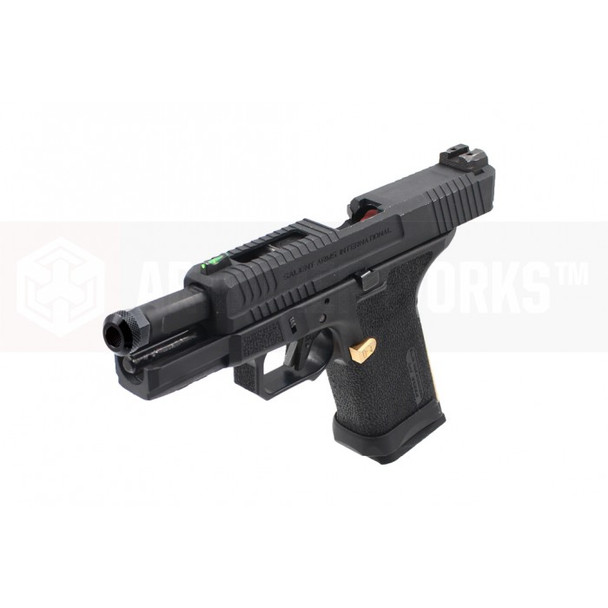 EMG / Salient Arms BLU Compact Gas Blowback Airsoft Pistol with Gold Trim in Black