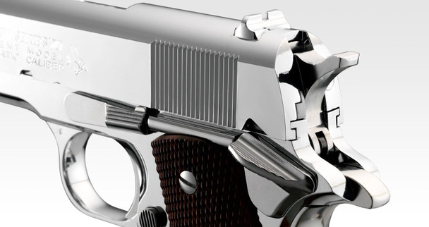Tokyo Marui 1911 Mark IV Series '70 GBB Airsoft Pistol in Nickel