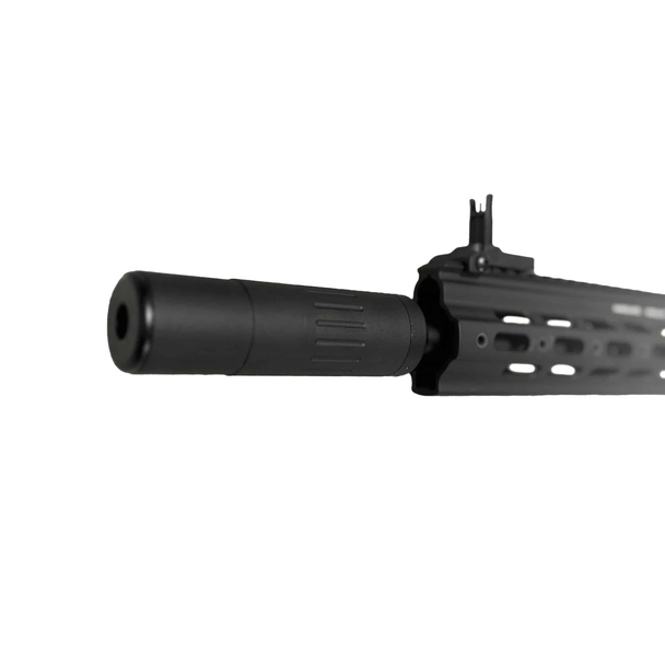 E&C HK416 14.5" Geissele RIS with Suppressor Airsoft AEG Rifle in Black